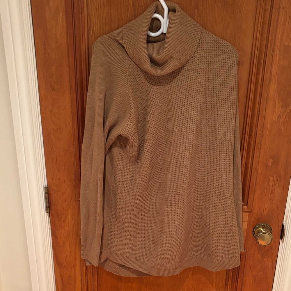 Woolrich Tan Cowl Neck  Long Sweater